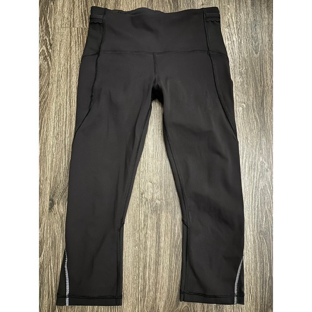 Lululemon Bandha Crop Leggings Women’s Size 4 Black Athleisure Minimalist